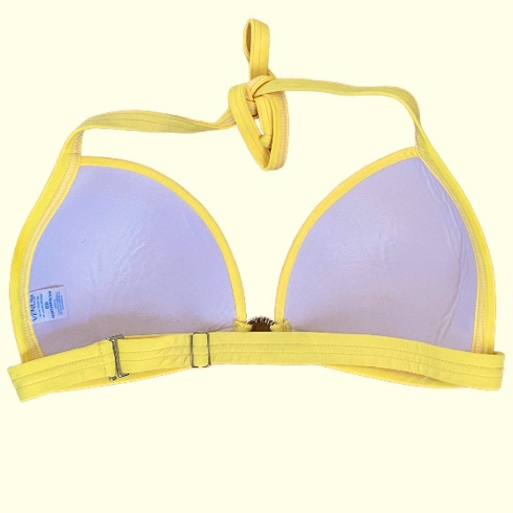 VENUS Yellow Padded Cup Bikini Top Size Strap Adjustable 32, 34, 36 Cup D - Picture 3 of 4